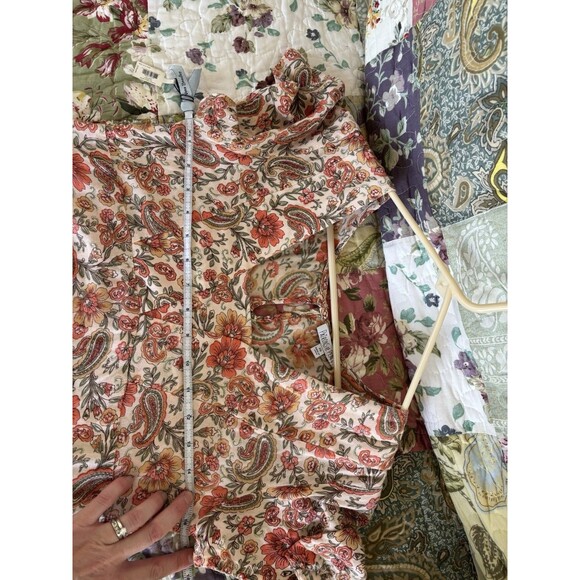 Patrons of Peace Tiered Babydoll Cottage Dress Womens XS Floral Boho Peasant - Picture 8 of 9